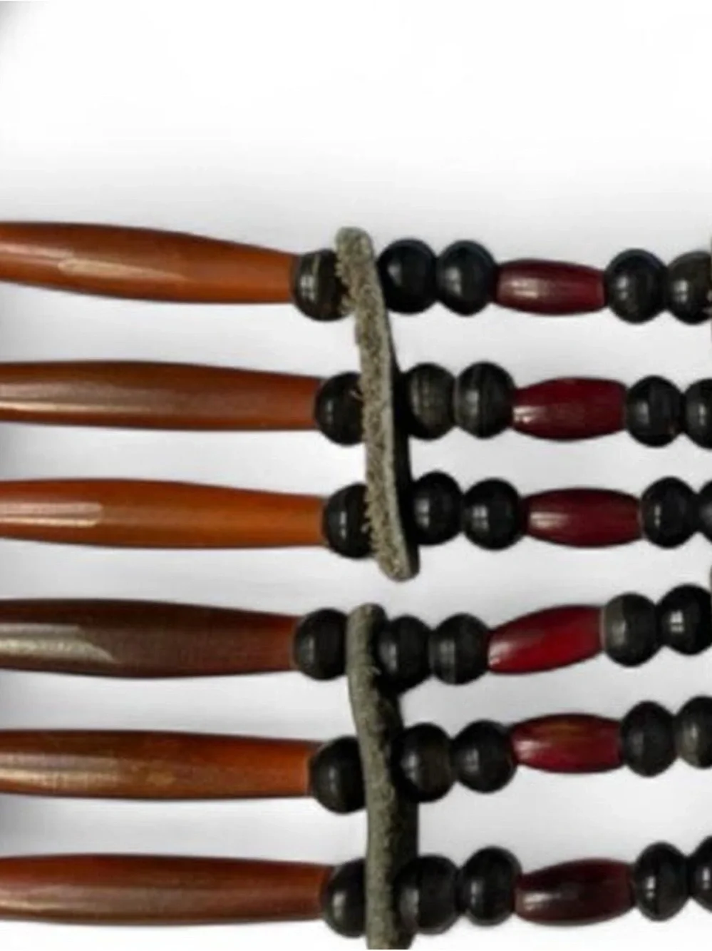 Native American style regalia beaded hairpipe belt, hat band or breastplate
